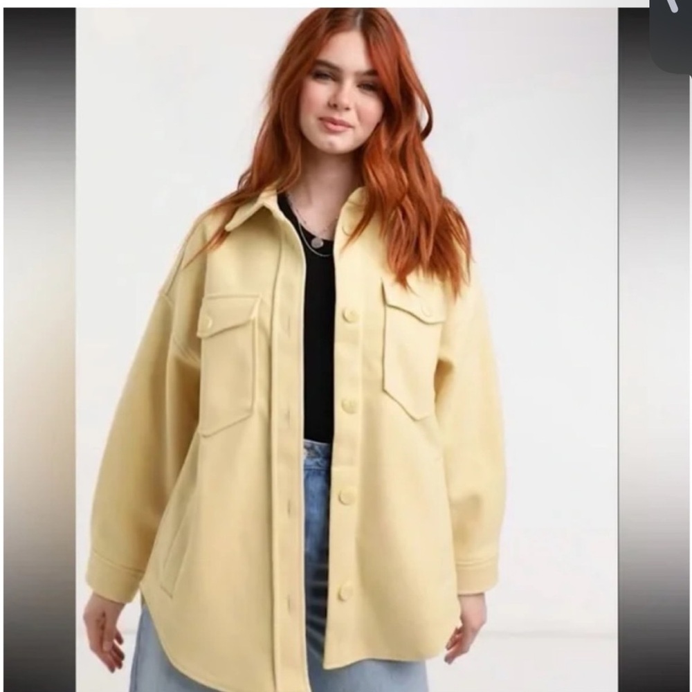 *sold* BUTTER Yellow Shacket BNWT